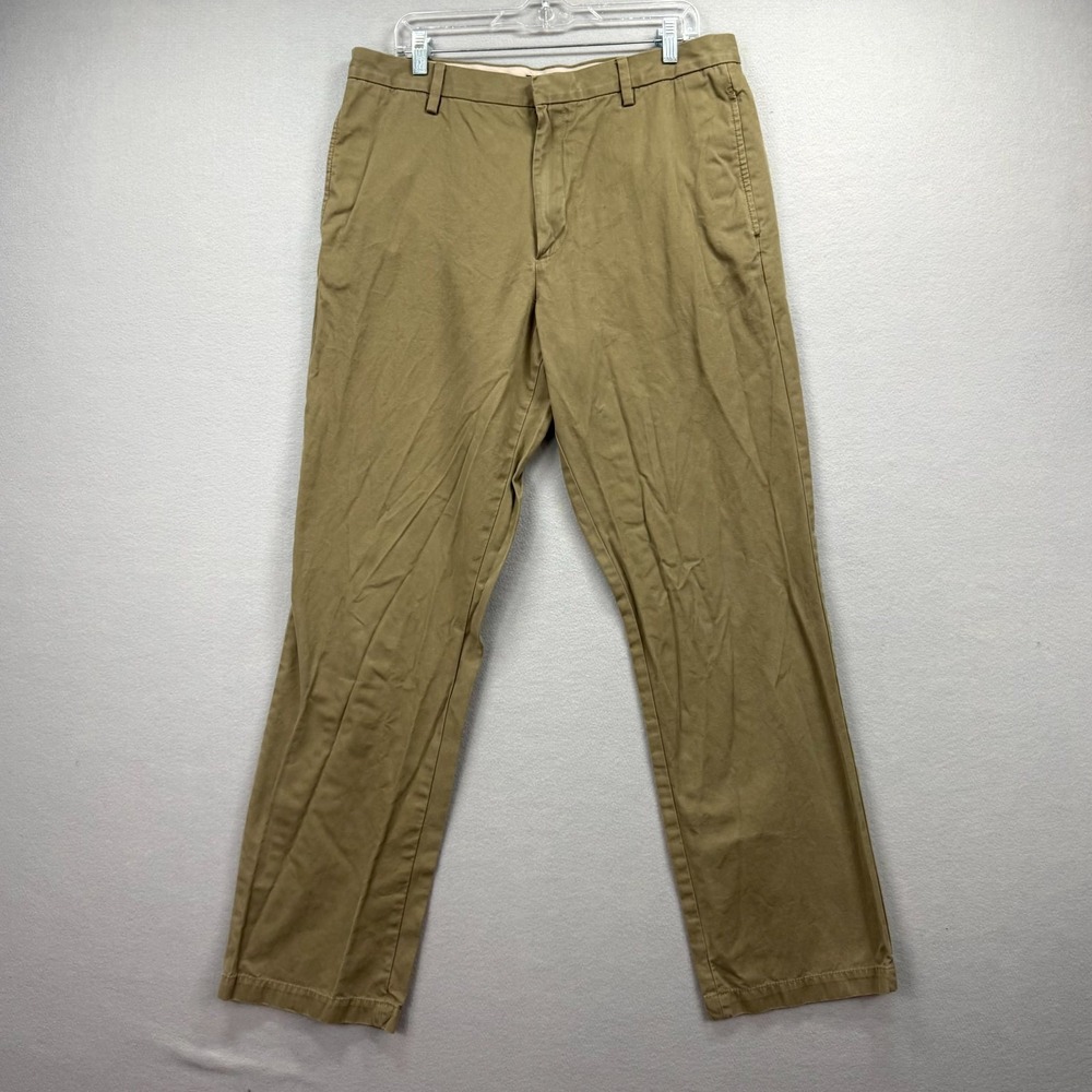 Banana Republic Gavin Chino Pants Men 36x34 Tan Office Work Original Straight